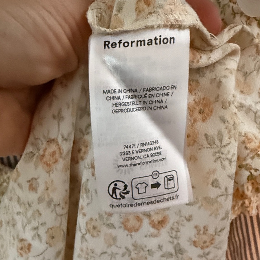 Reformation Shyla Midi Yellow Floral Dress - Picture 7 of 7